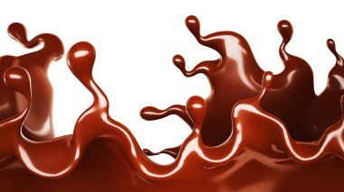 Bir tutam çikolata. 3d görüntüleme, 3d illüstrasyon.