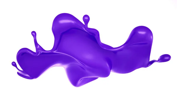 Chorrito Líquido Púrpura Representación Ilustración —  Fotos de Stock