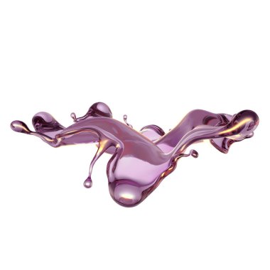 Şeffaf yeşil bir sıvı damlası. 3d görüntüleme, 3d illüstrasyon.