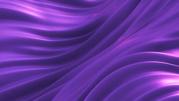 Fundo Roxo Luxuoso Com Tecido Voador Renderização Ilustração — Fotografia de Stock