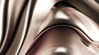 Saten kumaşlı, gümüş renkli bir arka plan. 3d görüntüleme, 3d illüstrasyon.