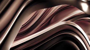 Saten kumaşlı, gümüş renkli bir arka plan. 3d görüntüleme, 3d illüstrasyon.