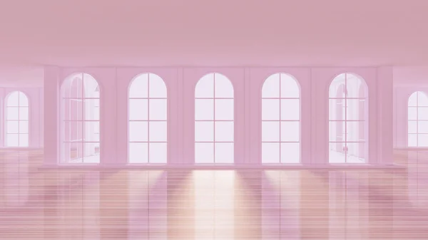 Luxurious Light Purple Empty Interior Rendering Illustration — Stock Photo, Image