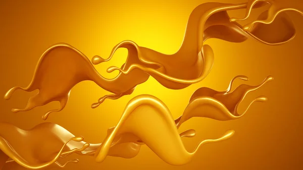 Fondo Amarillo Brillante Con Toque Caramelo Representación Ilustración — Foto de Stock