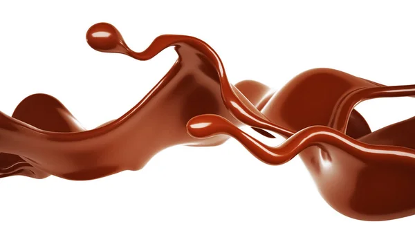 초콜릿튀기기 렌더링 — 스톡 사진