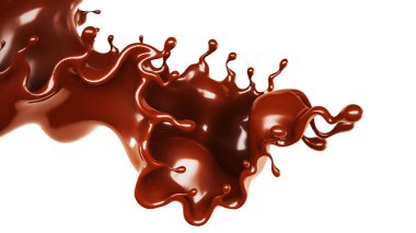 Bir tutam çikolata. 3d görüntüleme, 3d illüstrasyon.