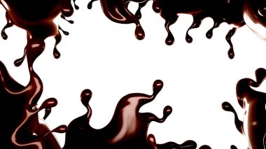 Bir tutam çikolata. 3d görüntüleme, 3d illüstrasyon.