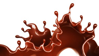 Bir tutam çikolata. 3d görüntüleme, 3d illüstrasyon.