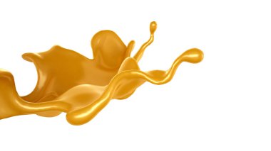 Altın sarısı karamel. 3d görüntüleme, 3d illüstrasyon.
