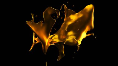 Bir tutam altın. 3d görüntüleme, 3d illüstrasyon.