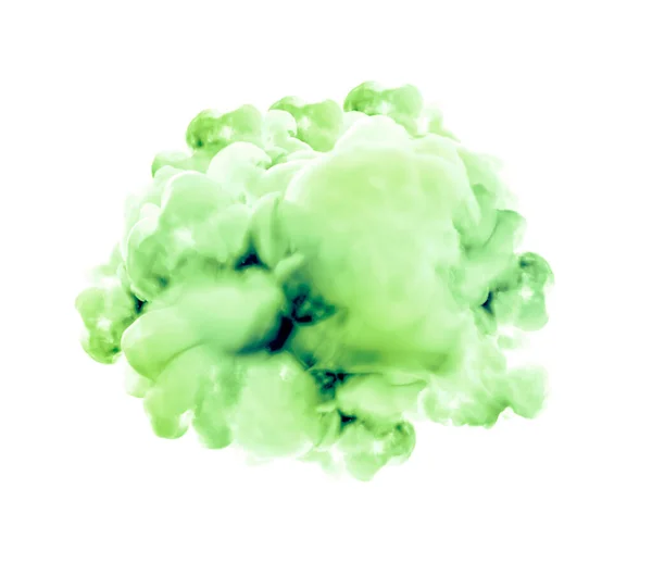 Fumo Verde Sfondo Bianco Rendering Illustrazione — Foto Stock