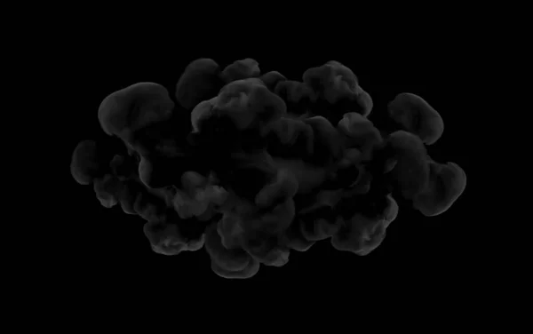 Γκρι Καπνό Μαύρο Φόντο Απόδοση Εικόνα — Φωτογραφία Αρχείου