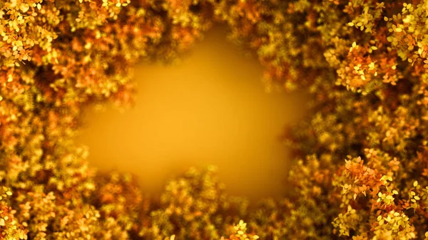 Красивый Осенний Фон Листьями Рендеринг Иллюстрация — стоковое фото