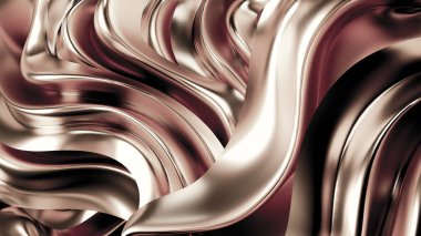 Saten kumaşlı, gümüş renkli bir arka plan. 3d görüntüleme, 3d illüstrasyon.