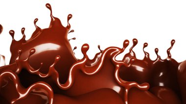 Bir tutam çikolata. 3d görüntüleme, 3d illüstrasyon.