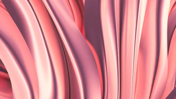Luxuriöser Pinkfarbener Hintergrund Mit Satin Vorhängen Darstellung Illustration — Stockfoto