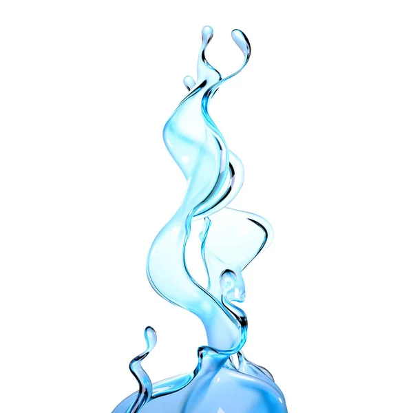 Vattenstänk Återgivning Illustration — Stockfoto