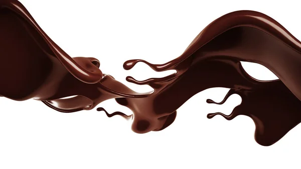 Goccio Cioccolato Illustrazione Rendering — Foto Stock