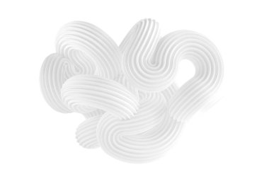 Beyaz arkaplanda soyut bir form. 3d görüntüleme, 3d illüstrasyon.