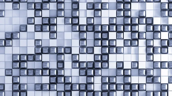 Architectonische Interieur Patroon Blauwe Metalen Textuur Muur Weergave Illustratie — Stockfoto