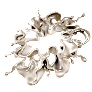 Bir tutam beyaz boya. 3d görüntüleme, 3d illüstrasyon.