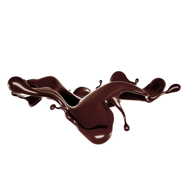 Goccio Cioccolato Rendering Illustrazione — Foto Stock