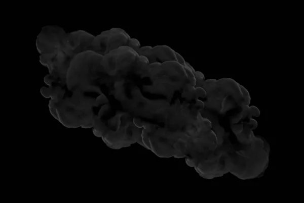 Grauer Rauch Auf Schwarzem Hintergrund Darstellung Illustration — Stockfoto