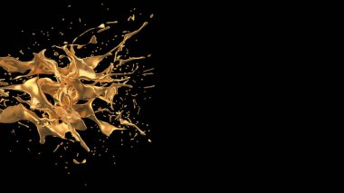 Bir tutam altın. 3d görüntüleme, 3d illüstrasyon.