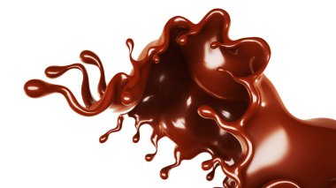 Bir tutam çikolata. 3d görüntüleme, 3d illüstrasyon.