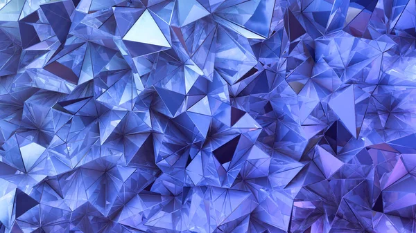 Purple Crystal Background Triangles Rendering Illustration — Stock Photo, Image