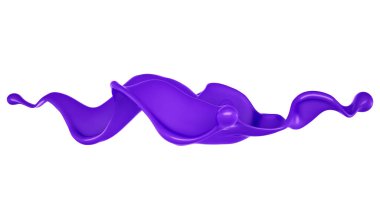 Bir tutam mor sıvı. 3d görüntüleme, 3d illüstrasyon.