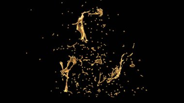 Bir tutam altın. 3d görüntüleme, 3d illüstrasyon.