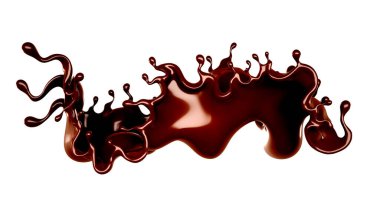 Bir tutam çikolata. 3d görüntüleme, 3d illüstrasyon.