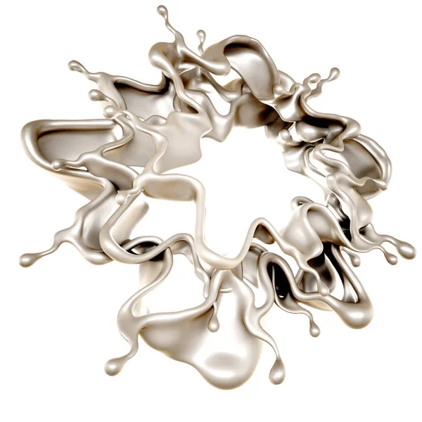 Bir tutam beyaz boya. 3d görüntüleme, 3d illüstrasyon.