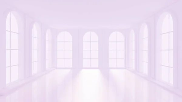 Luxurious Light Purple Empty Interior Rendering Illustration — Stock Photo, Image