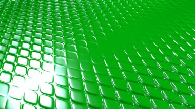 Yeşil geometrik arka plan ve rahatlama. 3d görüntüleme, 3d illüstrasyon.