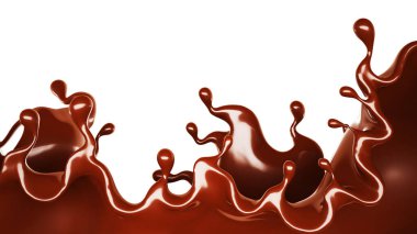 Bir tutam çikolata. 3d görüntüleme, 3d illüstrasyon.