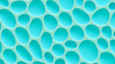 Turkuaz dokular, rahatlama ve dairelerle donatılmış. 3d görüntüleme, 3d illüstrasyon.