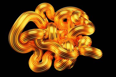 Güzel altın arka plan. 3d görüntüleme, 3d illüstrasyon.