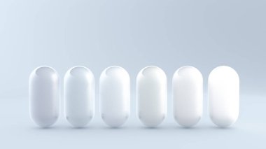 Yuvarlak formlu soyut arkaplan. 3d görüntüleme, 3d illüstrasyon.