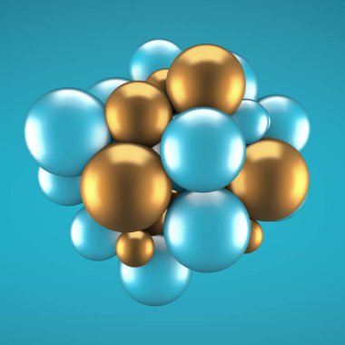 Neşeli, pozitif, taşaklı, parlak bir arka plan. 3d görüntüleme 3d