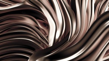 Saten kumaşlı, gümüş renkli bir arka plan. 3d görüntüleme, 3d illüstrasyon.