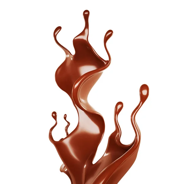 Шоколадный Брызг Рендеринг Иллюстрации — стоковое фото