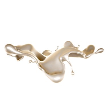 Bir tutam beyaz boya. 3d görüntüleme, 3d illüstrasyon.