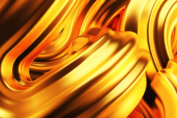 美しい黄金の背景 3Dレンダリング 3Dイラスト — ストック写真
