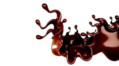 Bir tutam çikolata. 3d görüntüleme, 3d illüstrasyon.