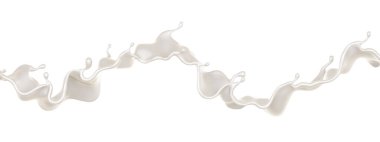 Bir tutam süt. 3d görüntüleme, 3d illüstrasyon.