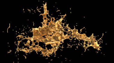 Bir tutam altın. 3d görüntüleme, 3d illüstrasyon.