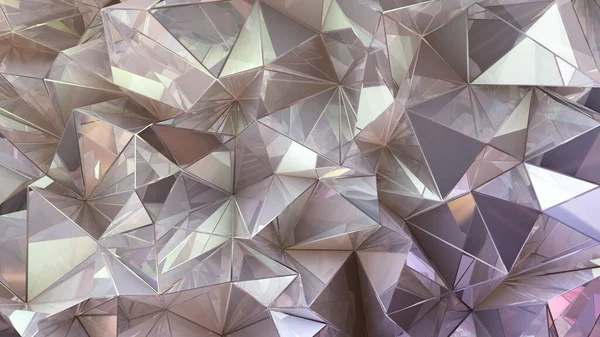 Crystal Background Triangles Rendering Illustration — Stock Photo, Image