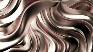 Saten kumaşlı, gümüş renkli bir arka plan. 3d görüntüleme, 3d illüstrasyon.